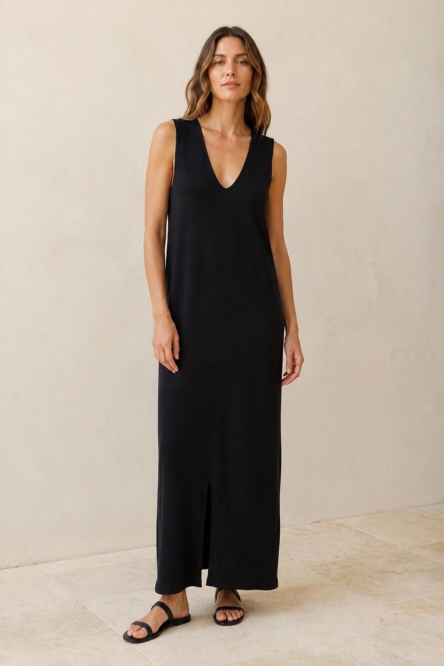 WVN minimalist stretch organic sustainable cotton dress, XS $168 C6